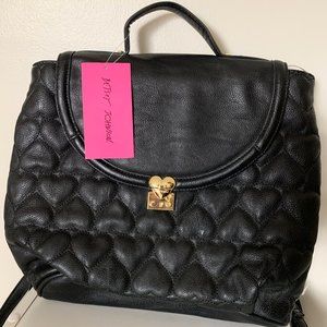 Betsey Johnson: Be Mine Black Backpack